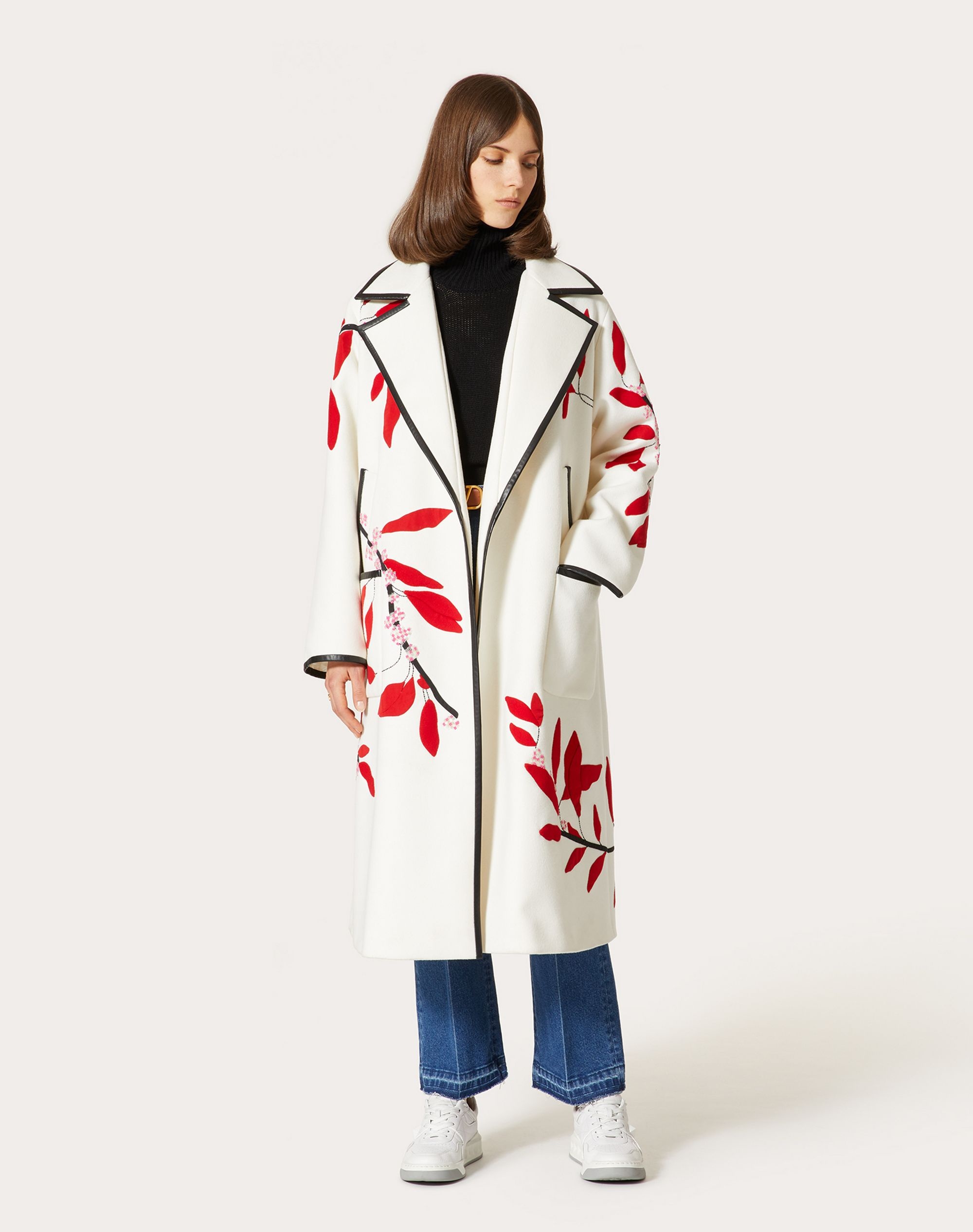 EMBROIDERED COMPACT DRAP COAT - 3
