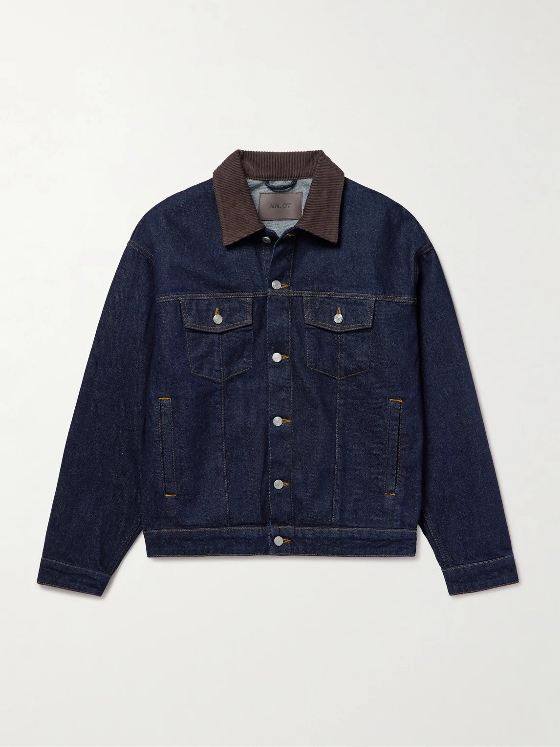 Roy 1882 Corduroy-Trimmed Organic Denim Jacket - 1