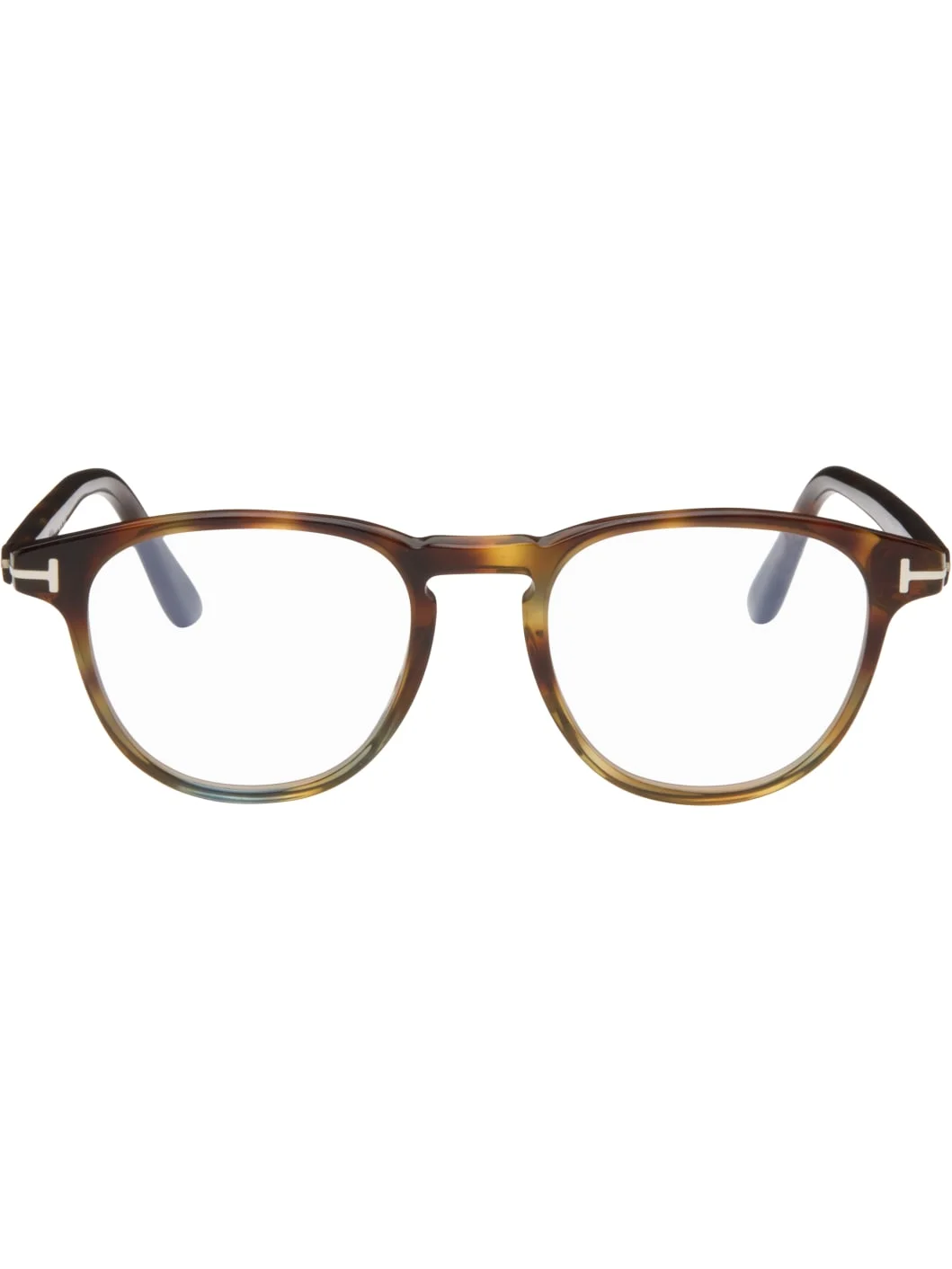 Brown Blue Block Glasses - 1