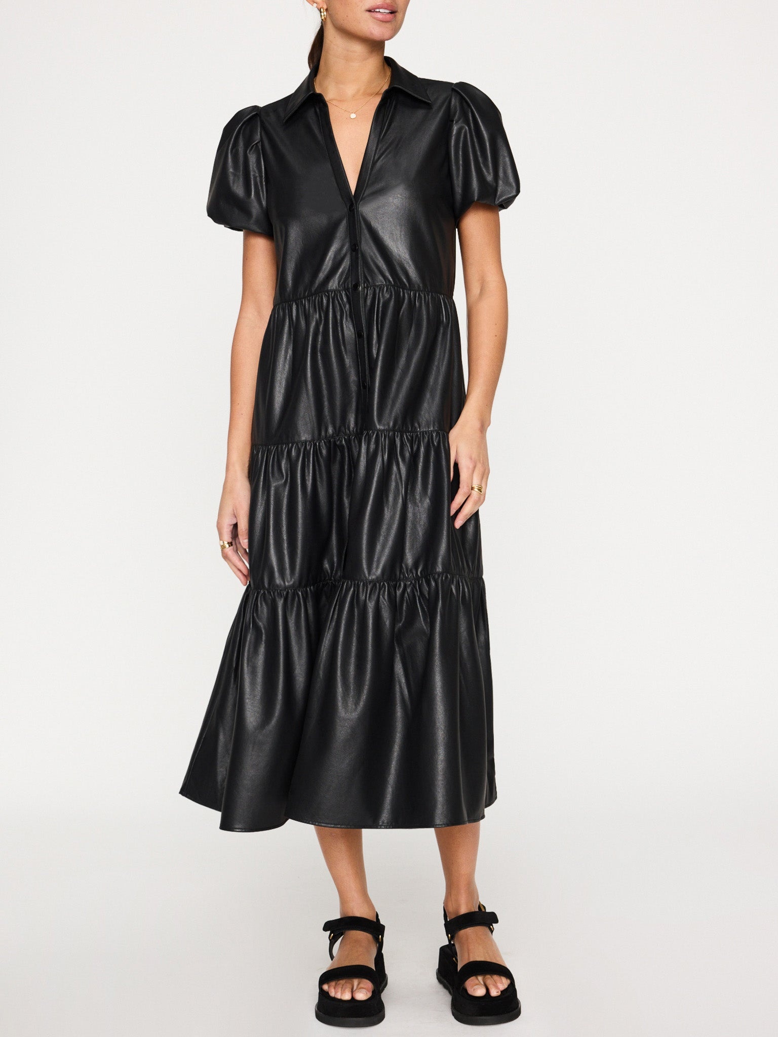 The Havana Vegan Leather Dress - 5