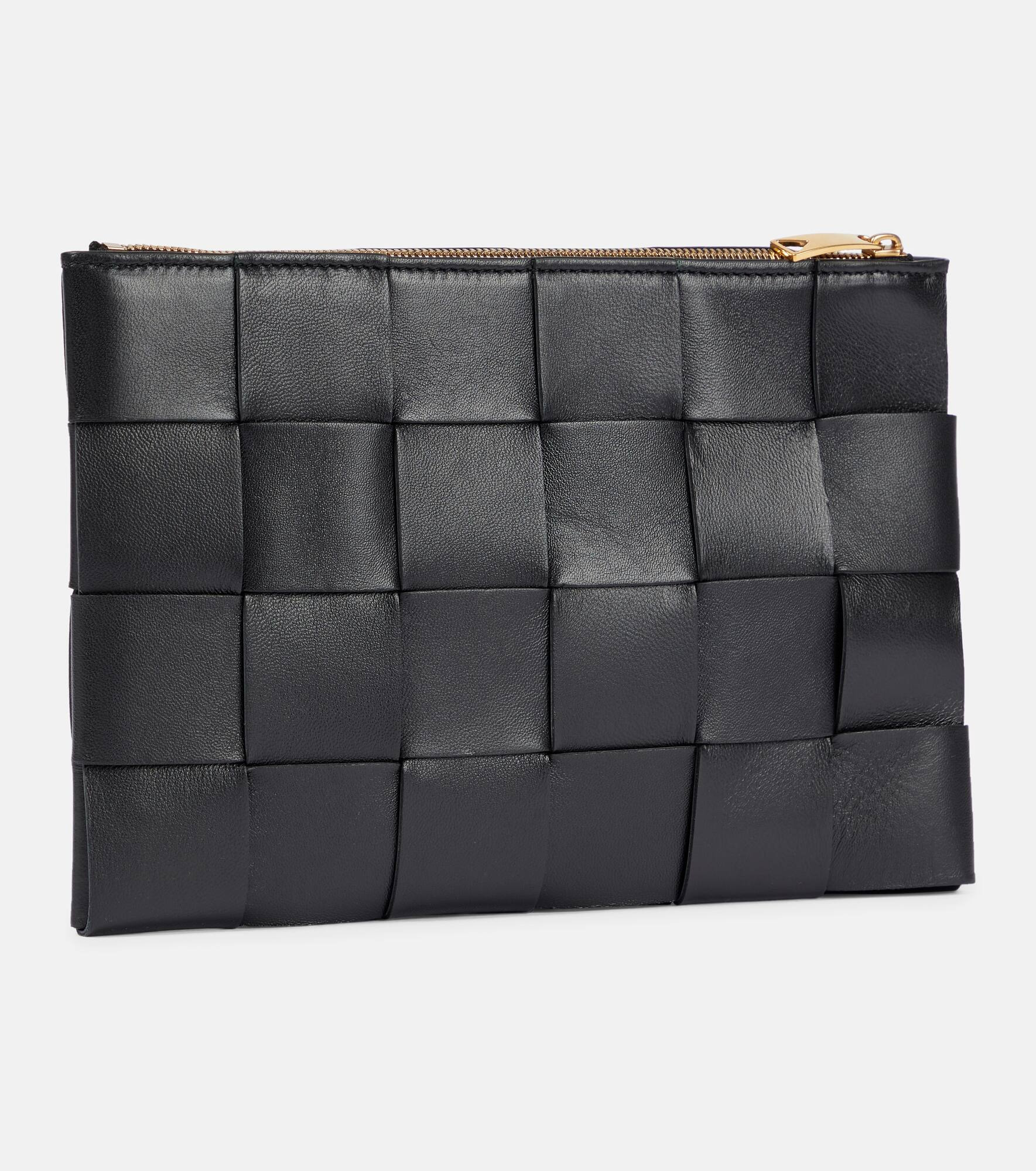 Intreccio leather pouch - 4