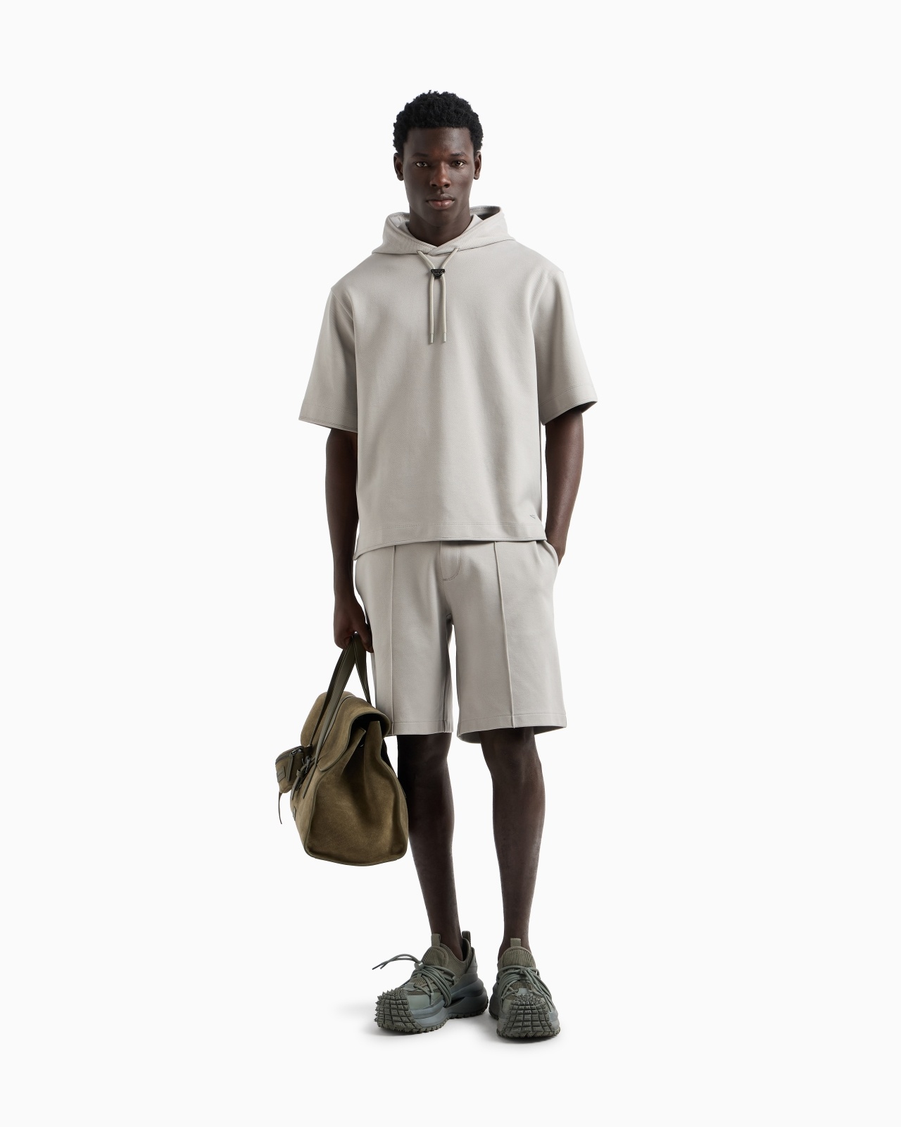 ASV SHORT-SLEEVED, OVERSIZED JERSEY HOODED SWEATSHIRT - 2