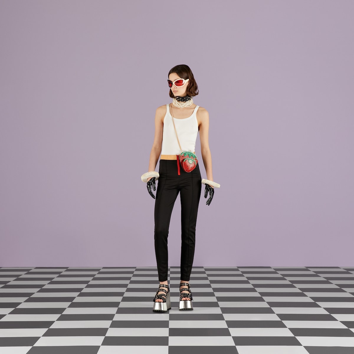 Cotton tank top with Cosmogonie label - 2