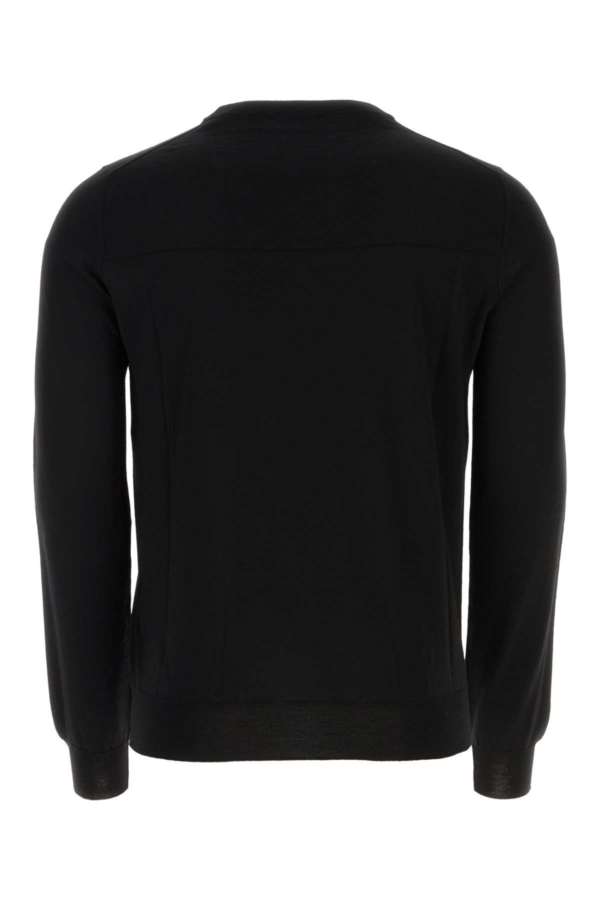Jil Sander Men Black Wool Sweater - 2