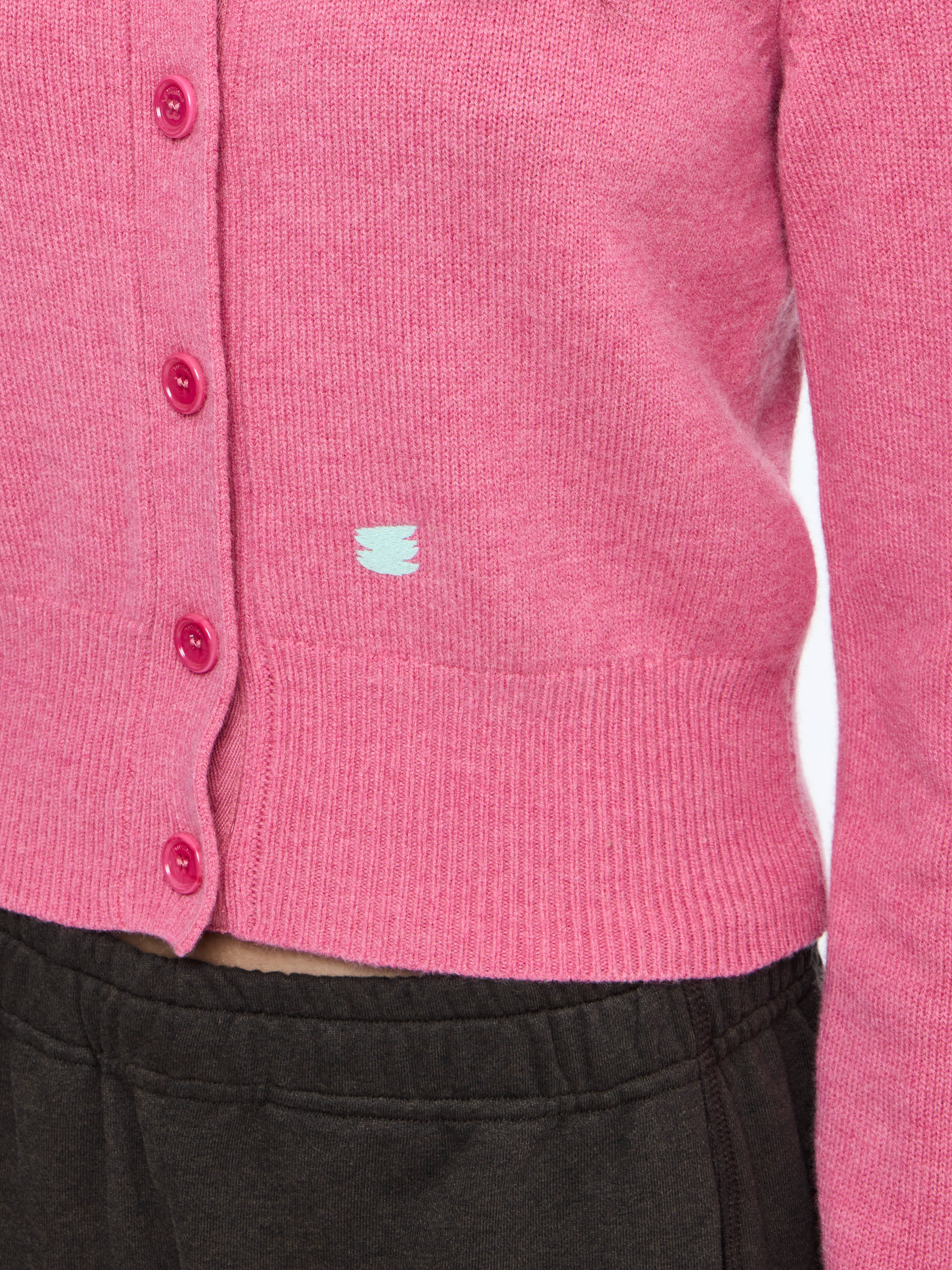 CONTRAST EMBROIDERY CARDIGAN - 5
