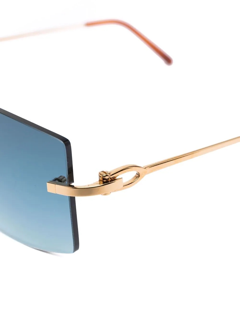 gradient-lens rectangle sunglasses - 3