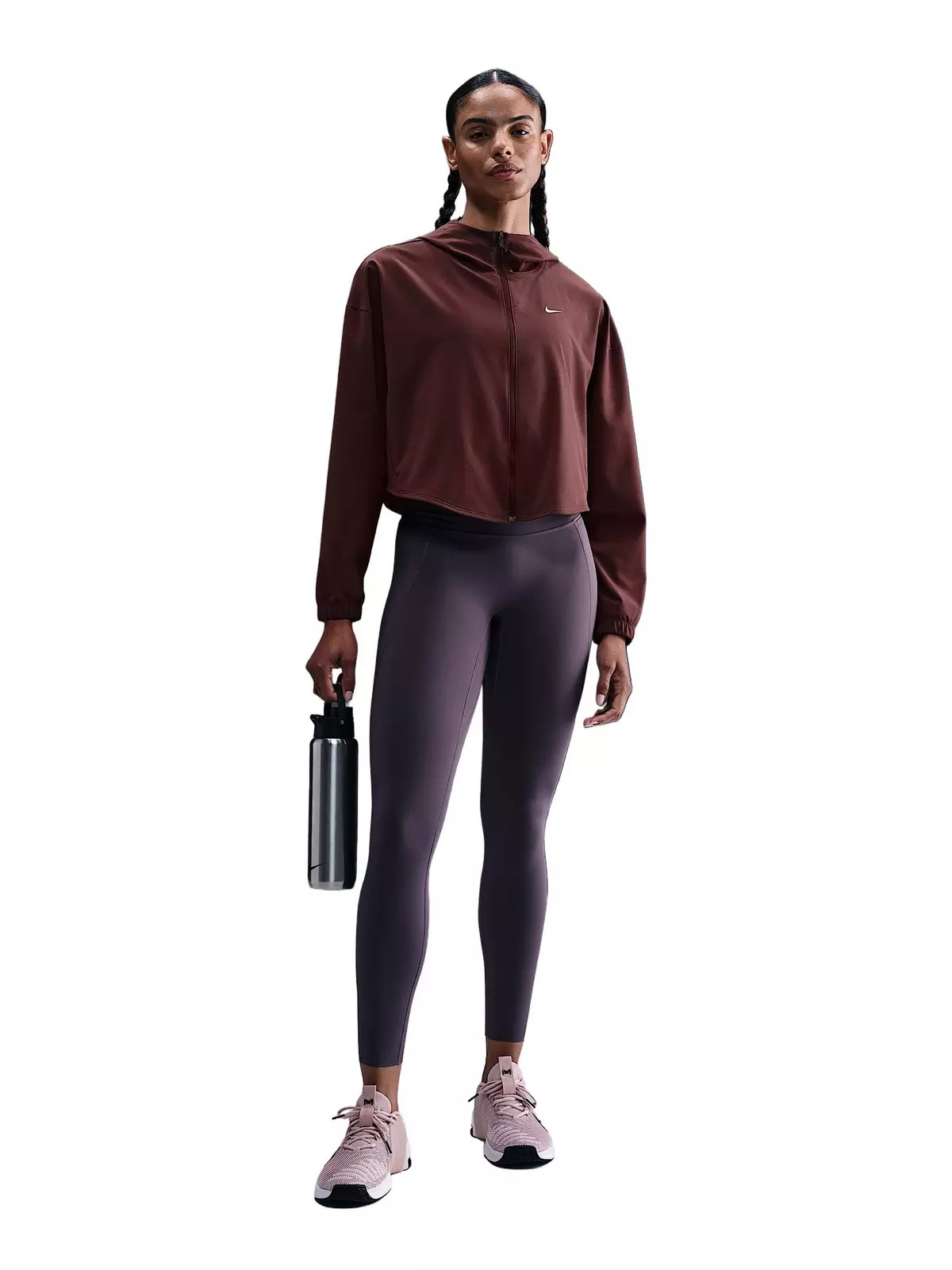 Women's One Repel Oversized Hooded Woven Jacket -Burgundy - 4