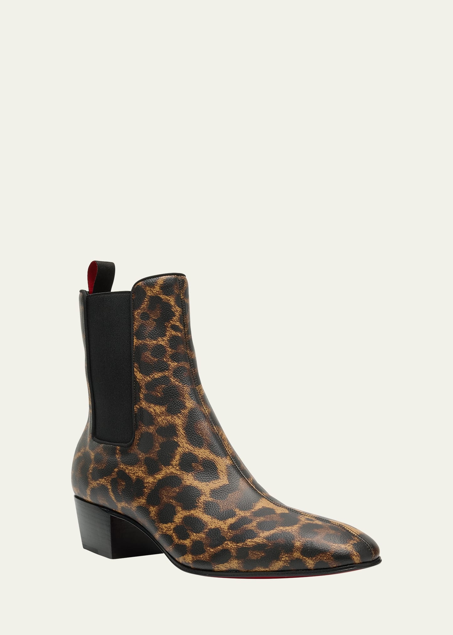 Men's Rosalio Leopard Red Sole Chelsea Boots - 2