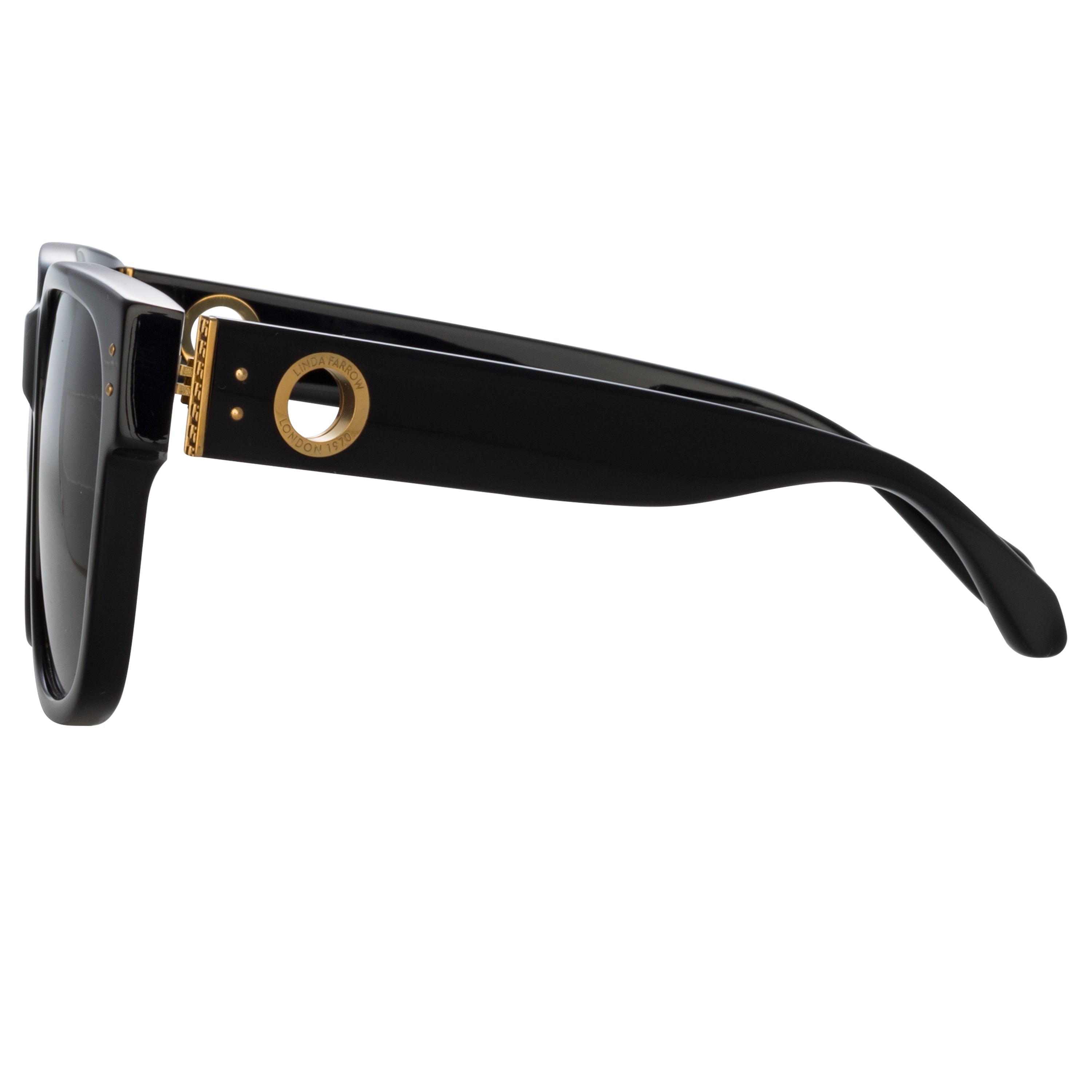 PERRY D-FRAME SUNGLASSES IN BLACK - 5