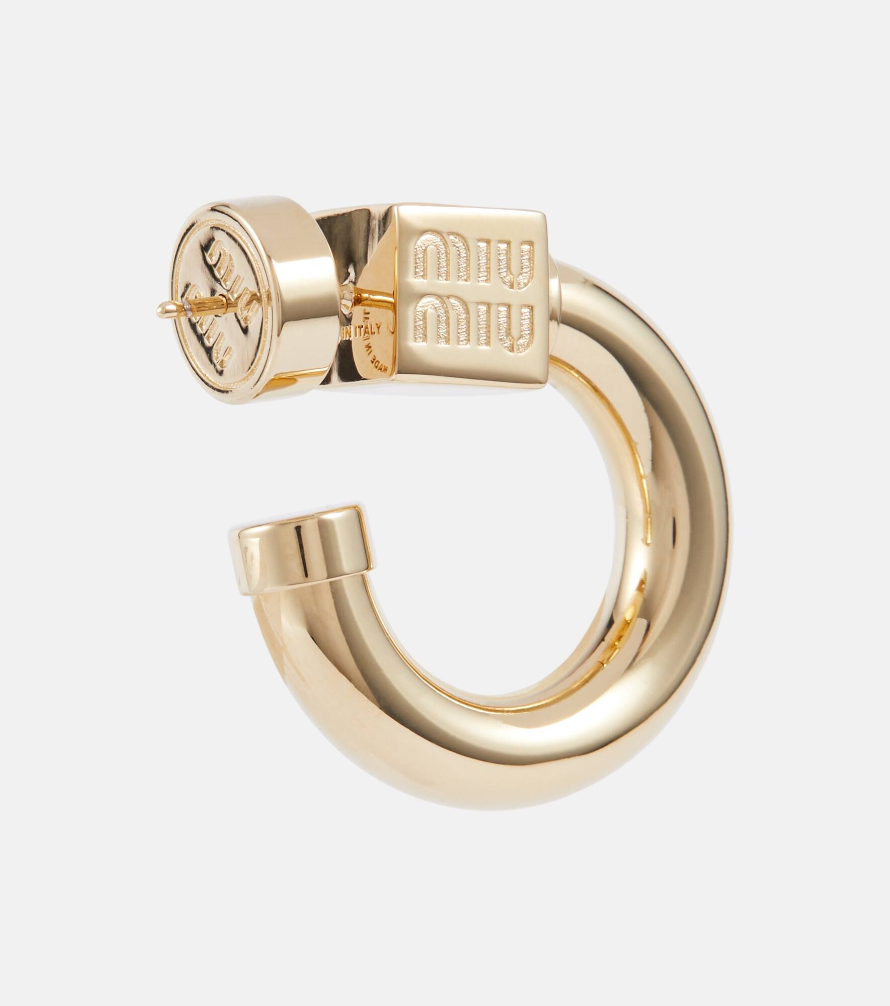 Logo hoop earrings - 5