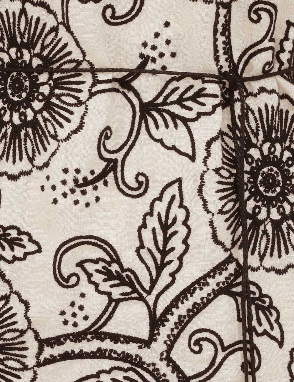 Tallow Embroidered Mini Dress - 6
