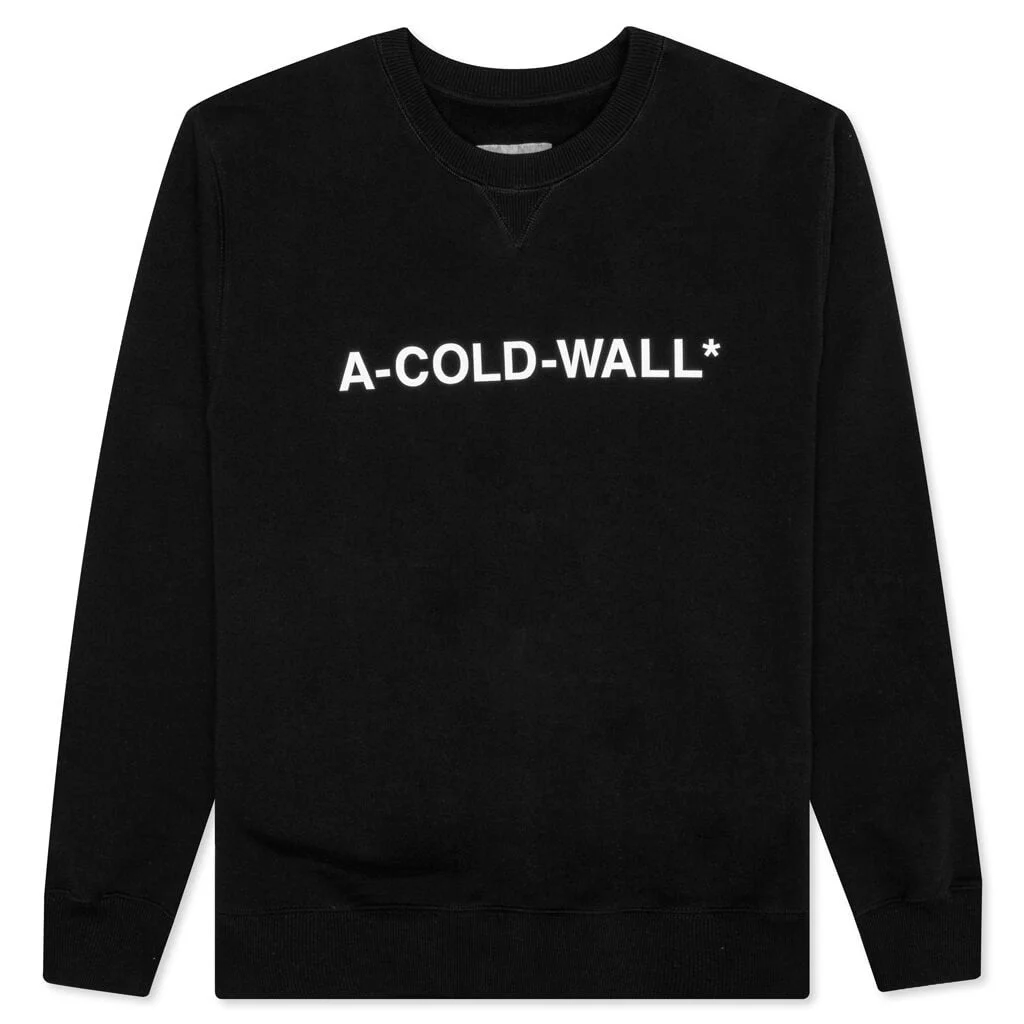 A-COLD-WALL ESSENTIAL LOGO CREWNECK - BLACK - 1