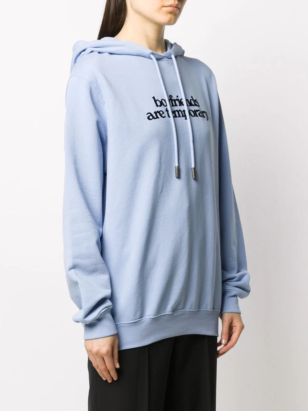 oversized slogan print hoodie - 3