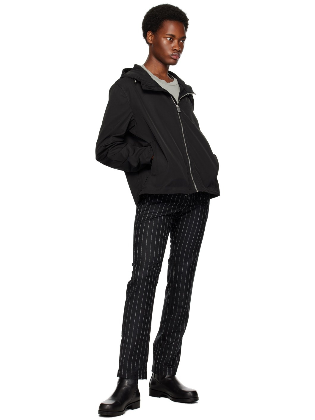 Black Striped Trousers - 4