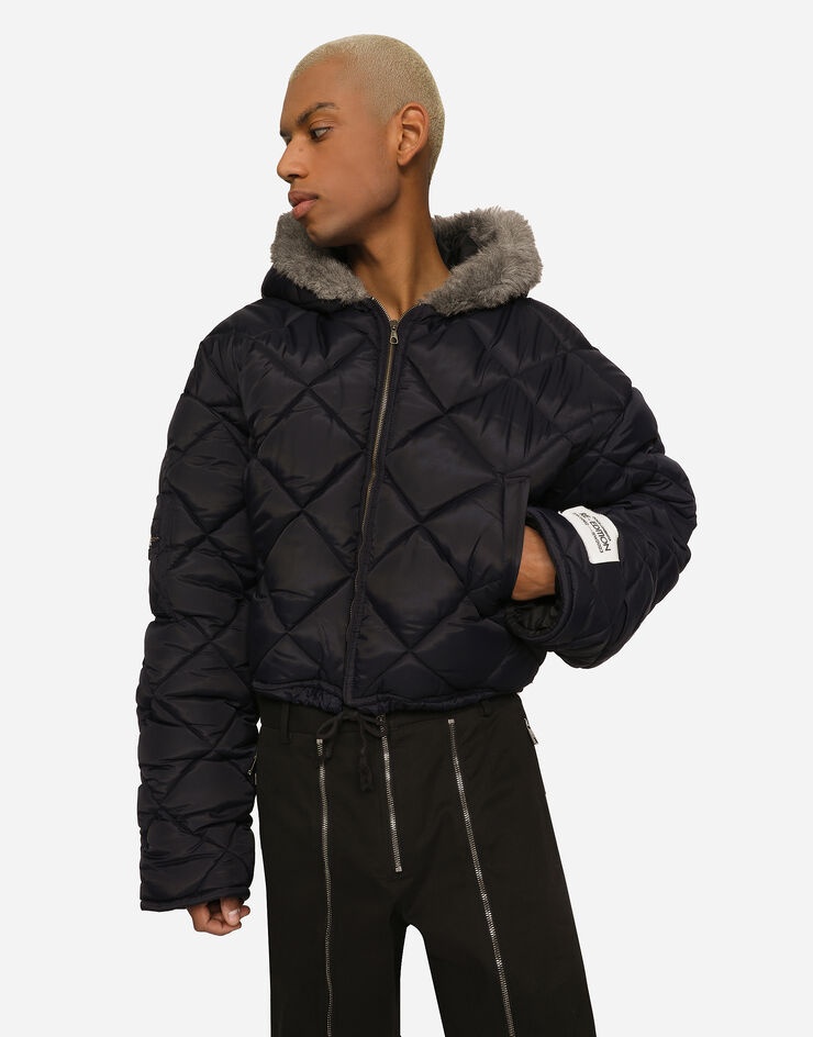 Quilted canvas jacket with hood - 4