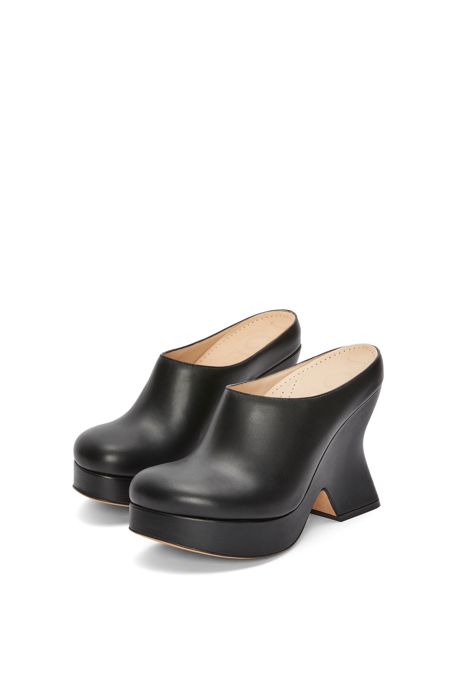 Terra wedge clog in calfskin - 2
