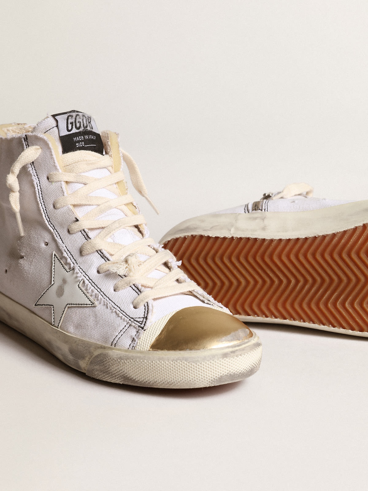 【送料&関税込】Golden  White Leather Francy Sneakers Golden Goose Francy LAB sneakers with white leather star and