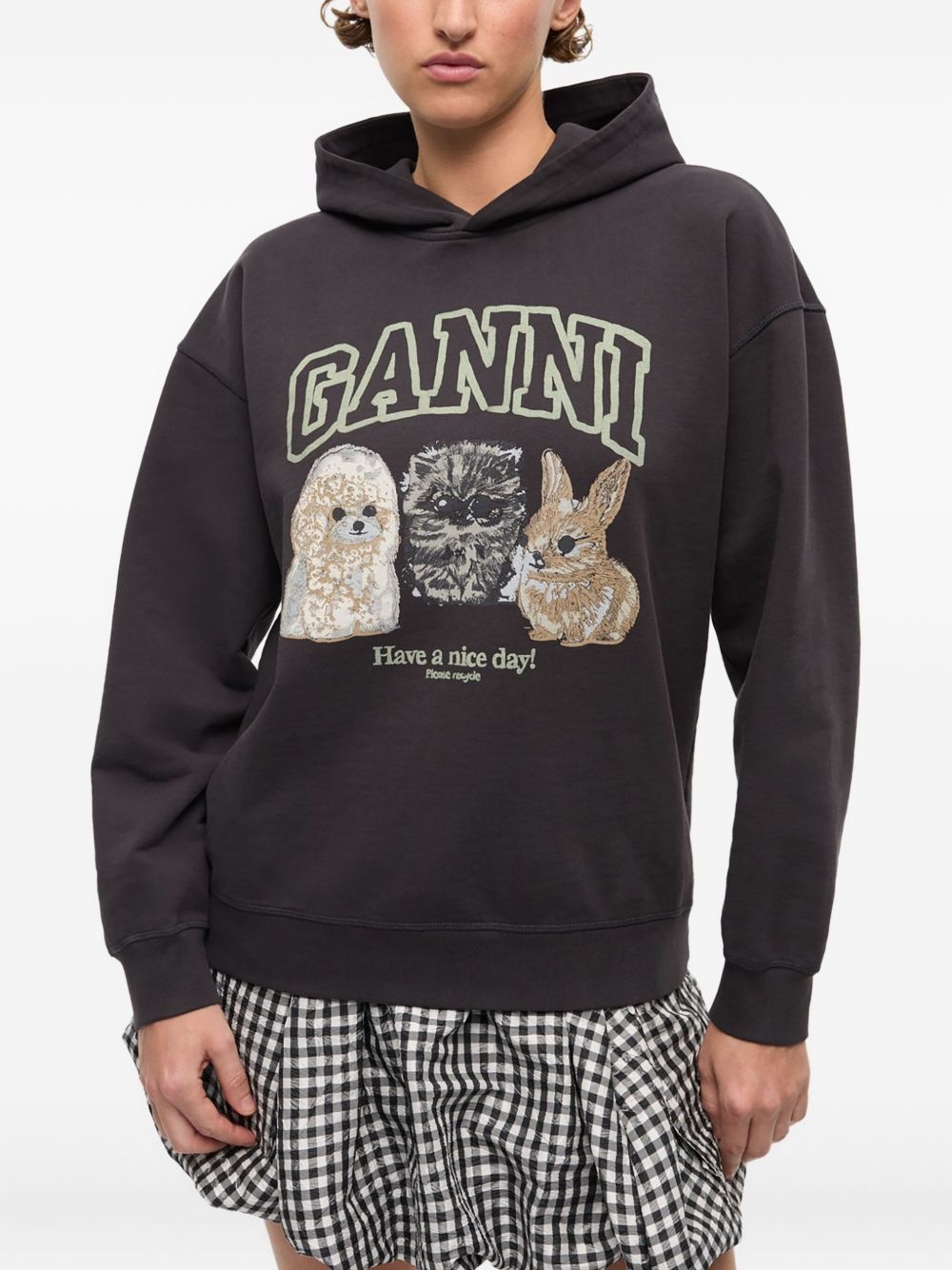 logo-print hoodie - 3