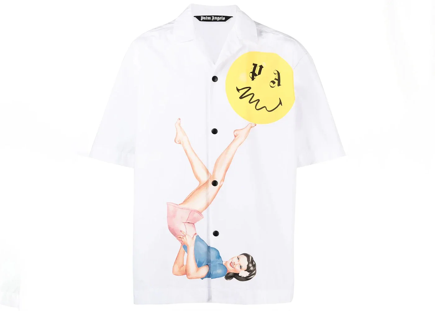 팜 천사 Juggler Pin 올라 Bowling 셔츠 'White/Pink 이름 * - 1