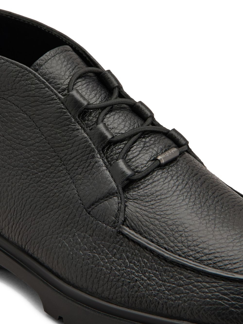pebble-grain lace-up boots - 3