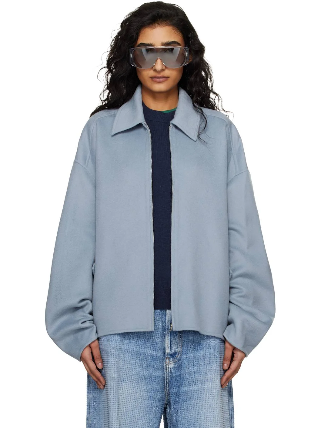 Blue Cashmere Jacket - 1