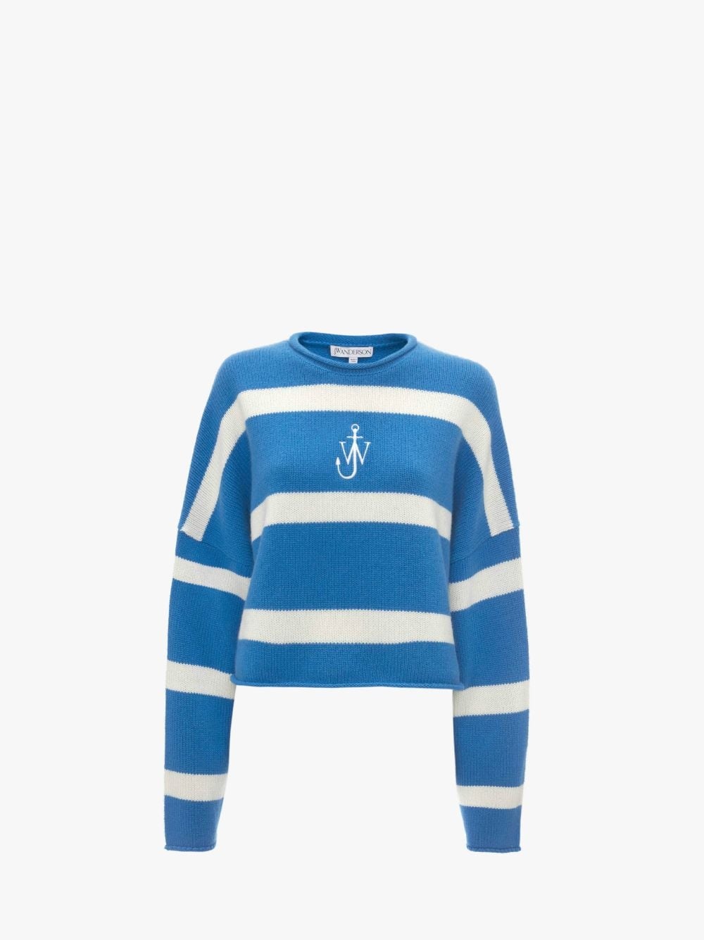CROPPED JUMPER WITH ANCHOR LOGO EMBROIDERY - 1