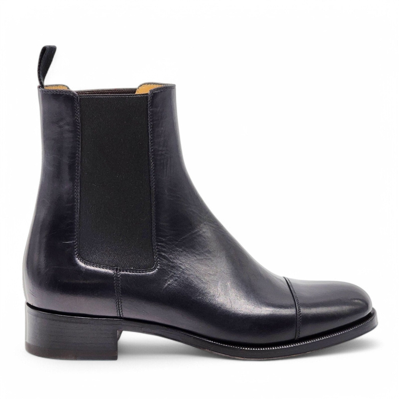 Christian Louboutin Antonio Chelsea Leather Boots Black EU 39.5 US 6.5 - 2