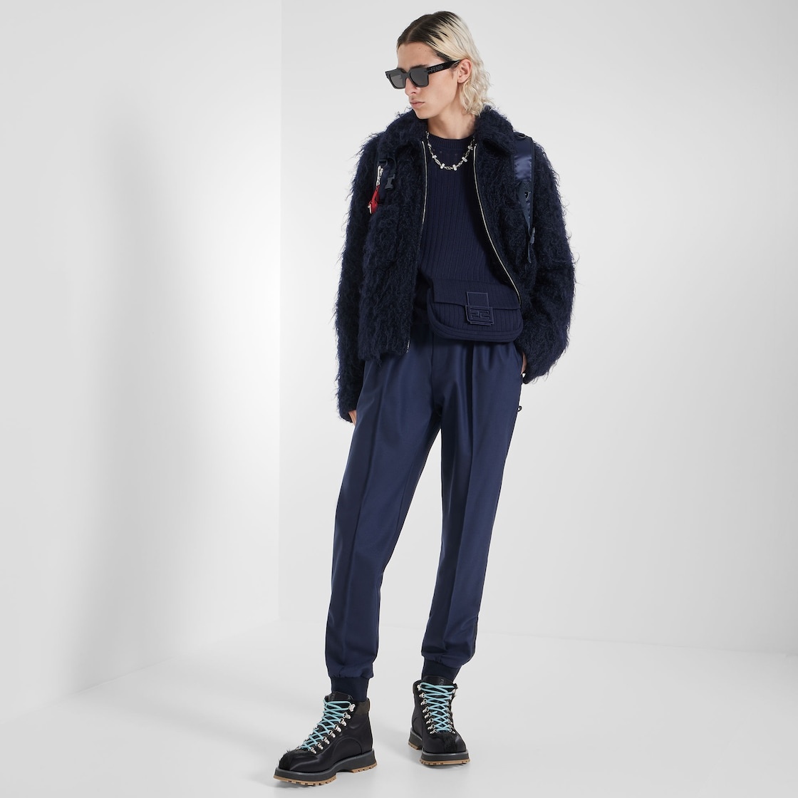 Blue wool sweater - 4