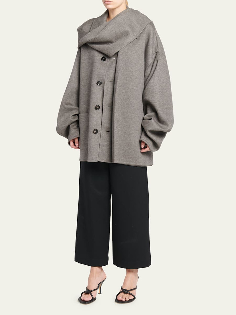 Bottega Veneta Oversized Light Double Wool Cashmere Jacket outlook