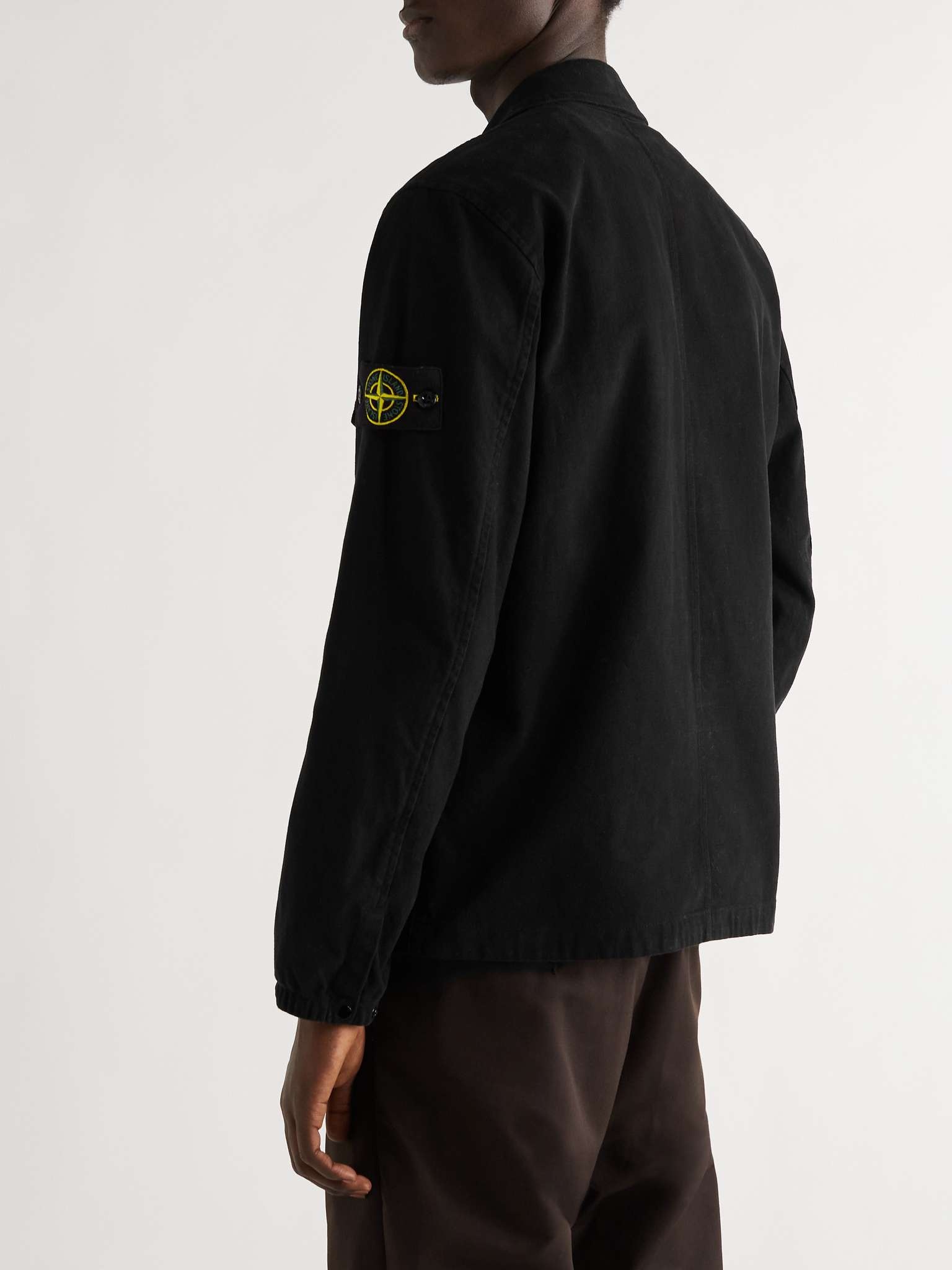 Logo-Appliquéd Cotton Overshirt - 4