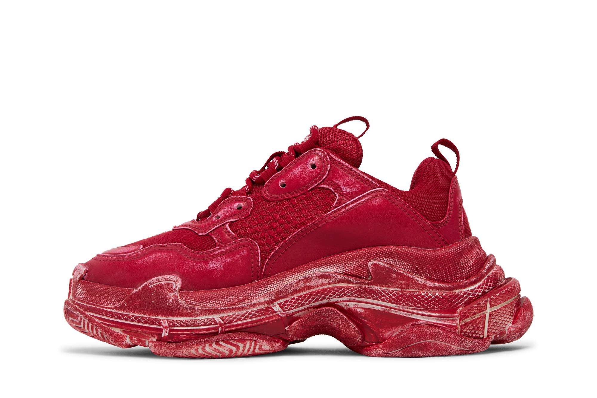 Balenciaga Wmns Triple S Sneaker 'Dark Red' - 3