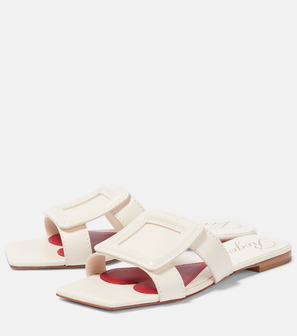 Buckle leather sandals - 5