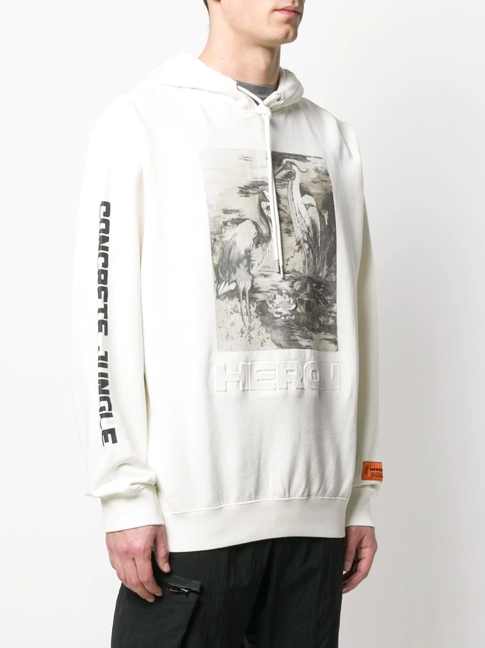 Heron print hoodie - 3