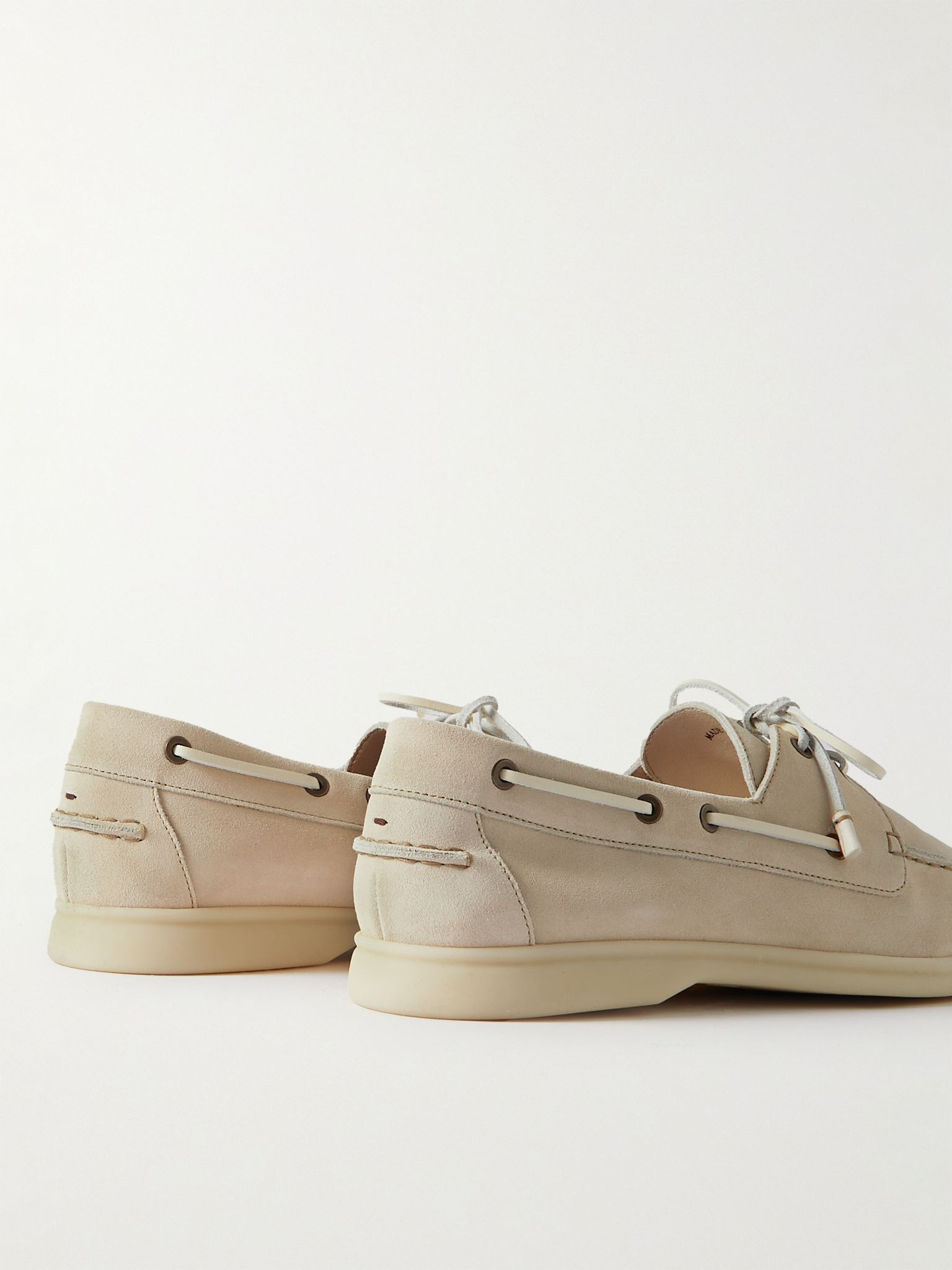 Sea-Sail Walk Suede Boat Shoes Off-white - 5