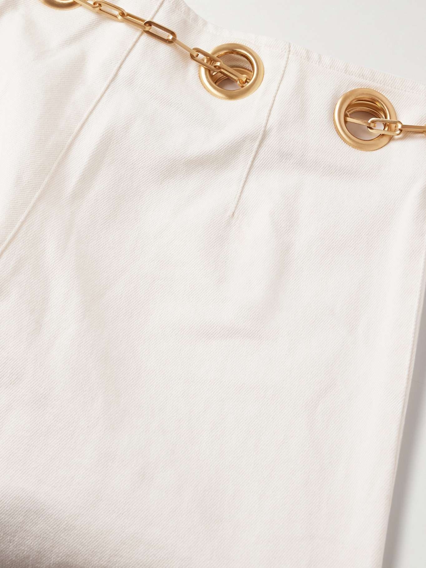 Sydney belted embellished low-rise wide-leg jeans Off-white - 6