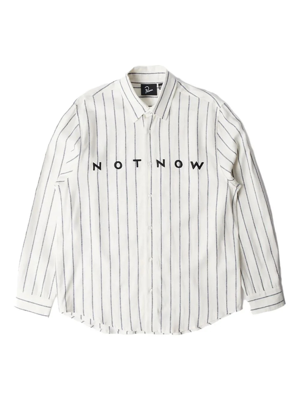 Not Now stripe-pattern long-sleeve shirt - 1