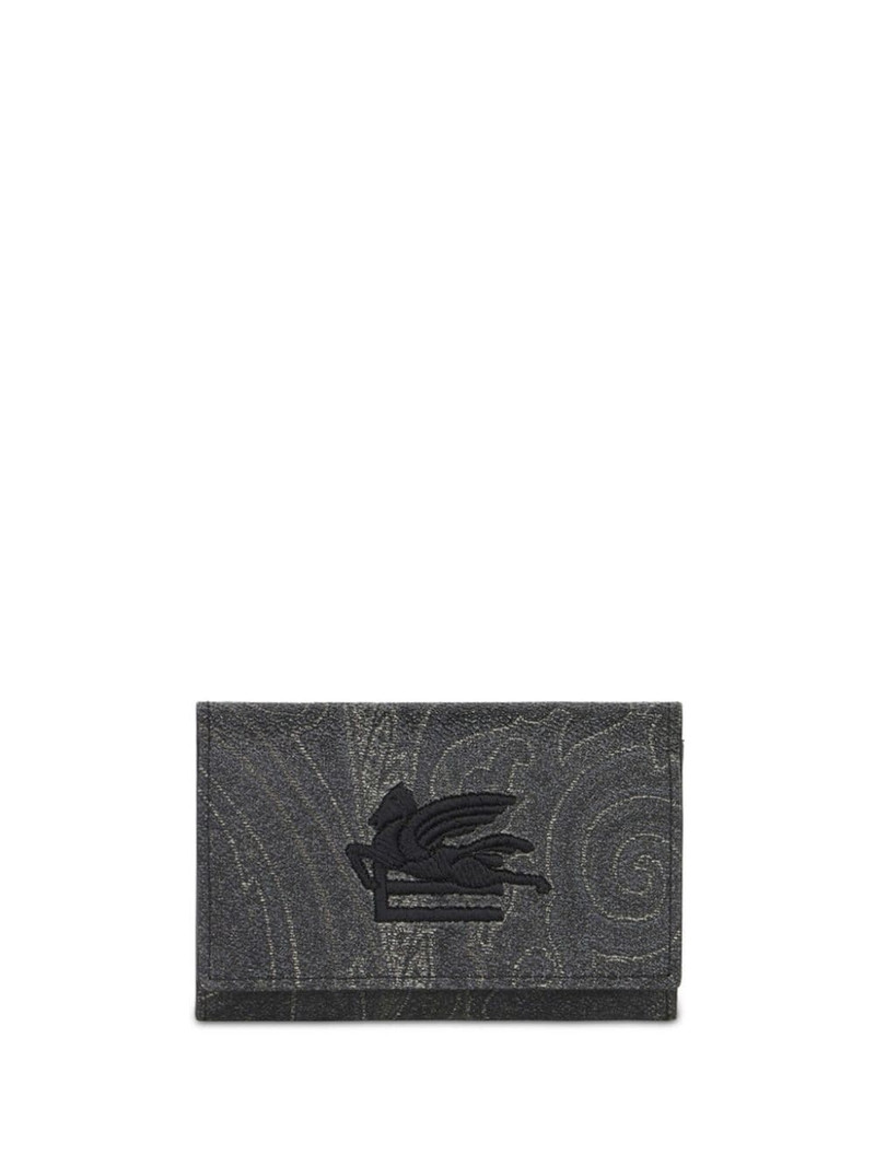 Paisley cotton-blend wallet 1