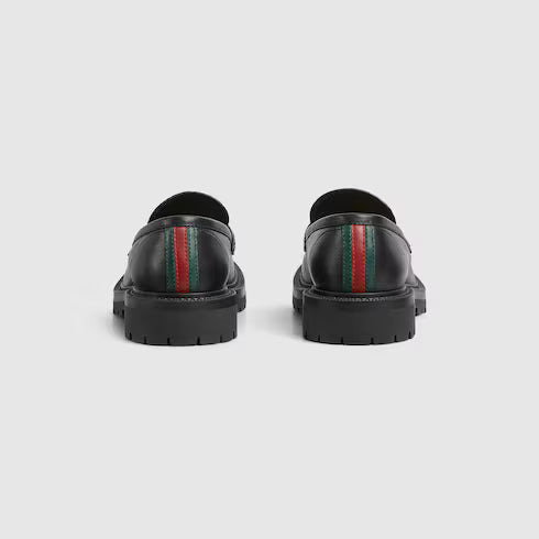Gucci Web GG Leather Loafers - 4