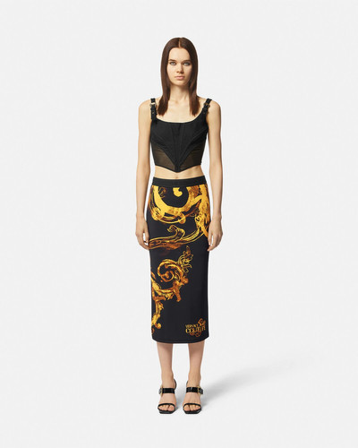 VERSACE JEANS COUTURE Watercolour Couture Midi Skirt outlook