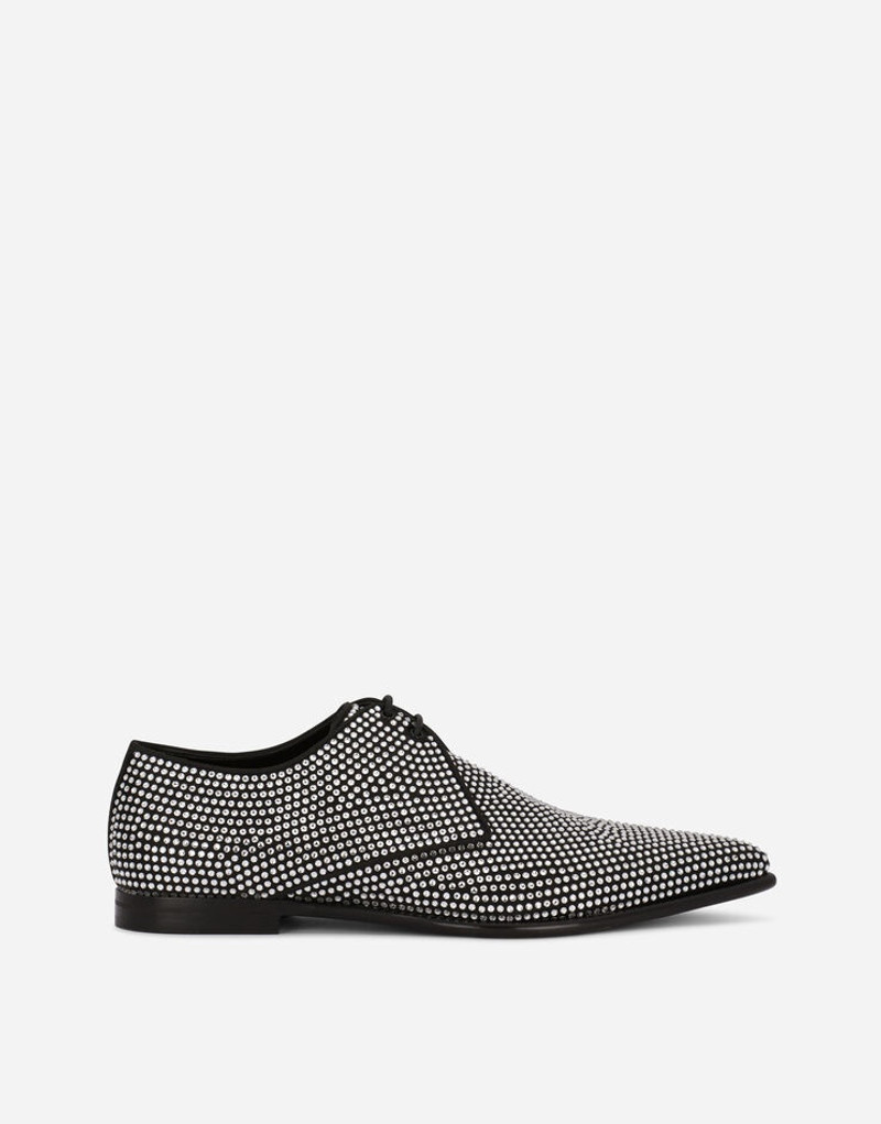 Derby shoes with fusible rhinestones 1
