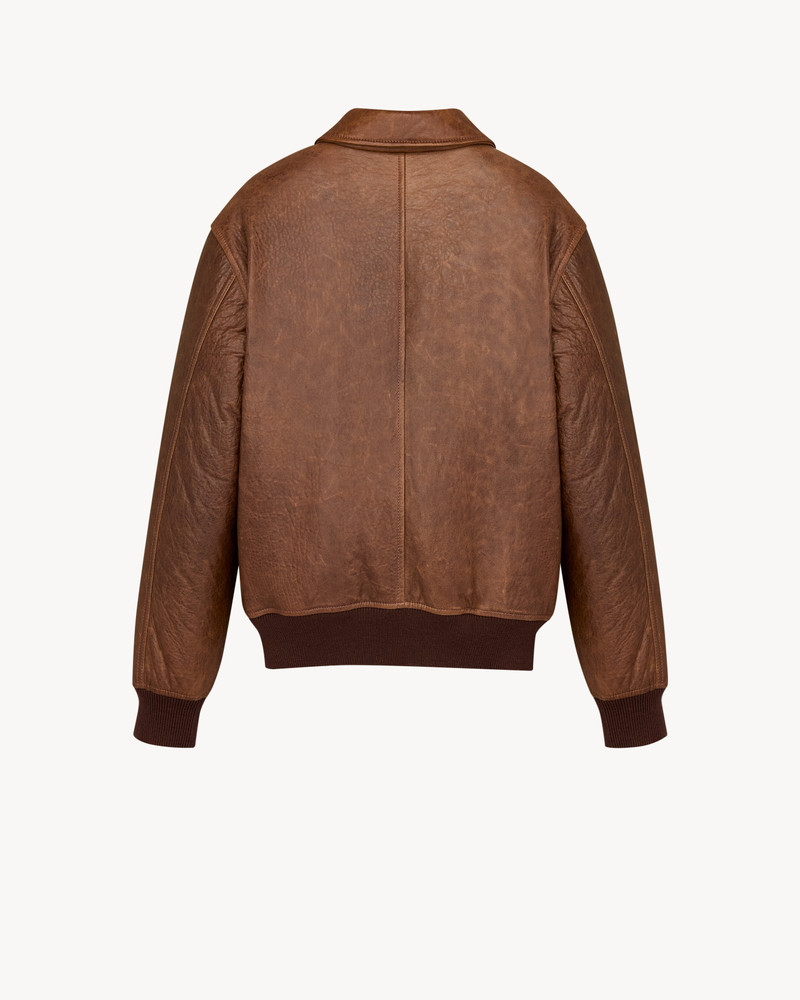 BOMBER JACKET IN VINTAGE GRAINED LAMBSKIN 4