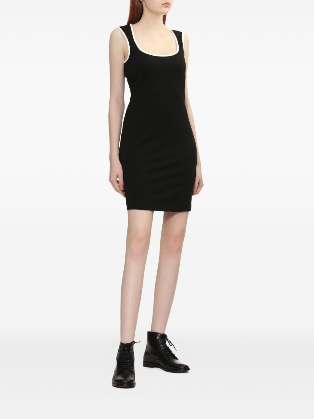scoop-neck sleeveless mini dress - 2