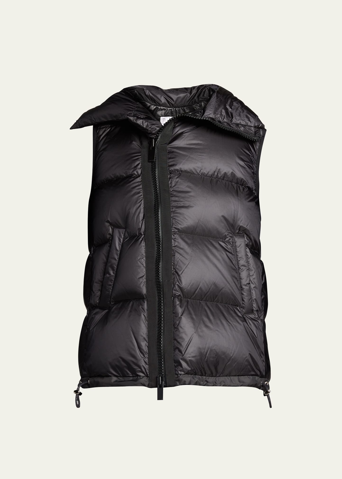 Asymmetric Zipper Puffer Vest - 1