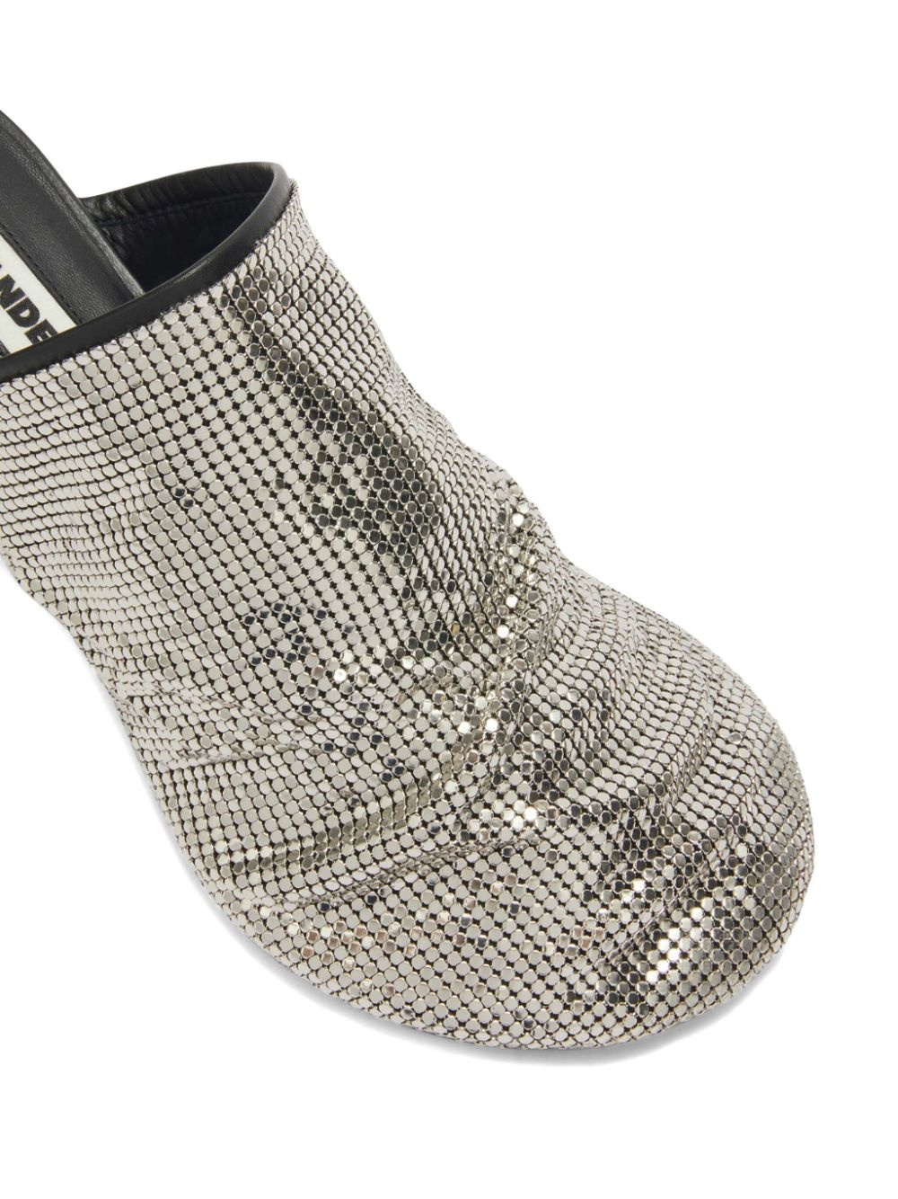 sequin-mesh mules - 5