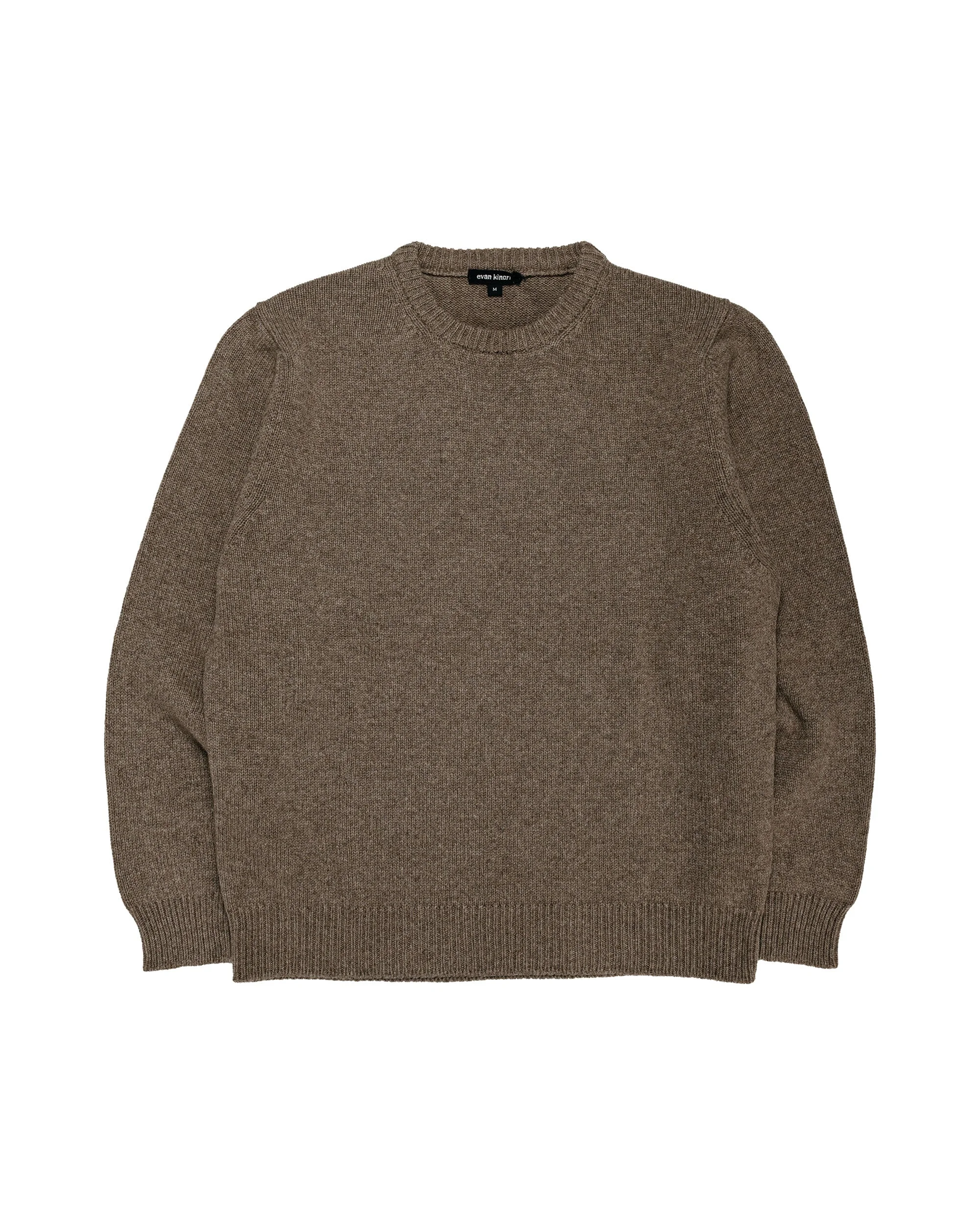 Crewneck Sweater Undyed Yak Wool Light Brown - 1