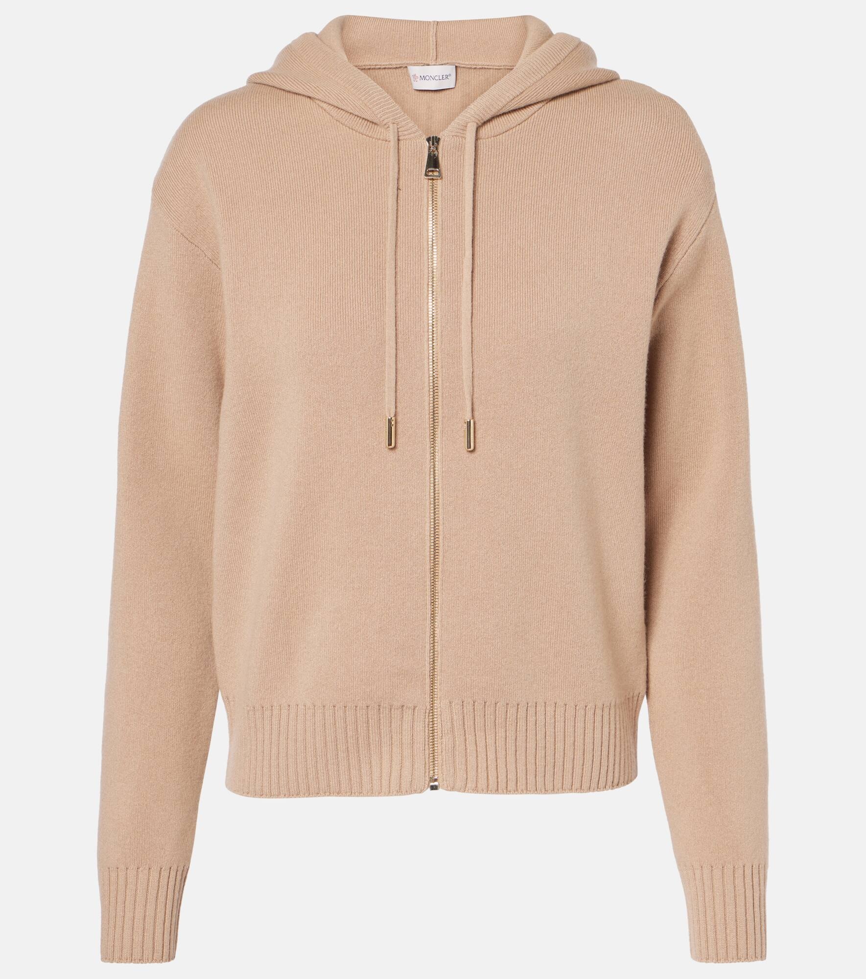 Zip-up wool and cashmere hoodie - 1