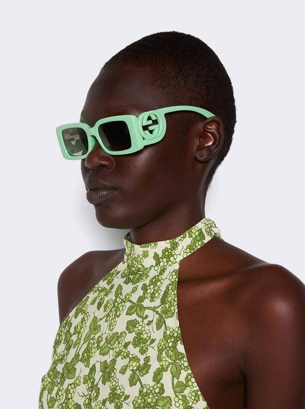 Rectangular Sunglasses Green - 3