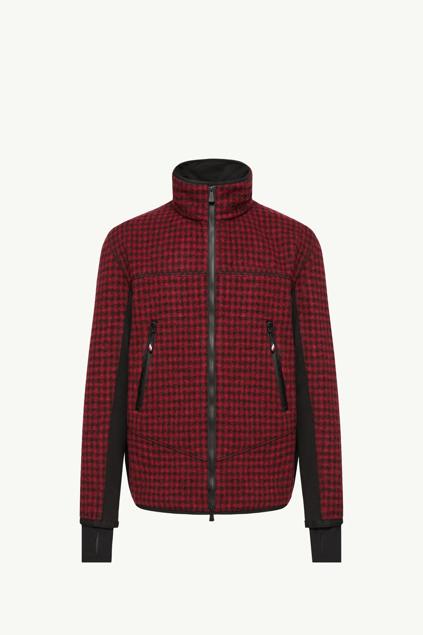 Wool Blend Vichy Zip-Up Sweatshirt - 1