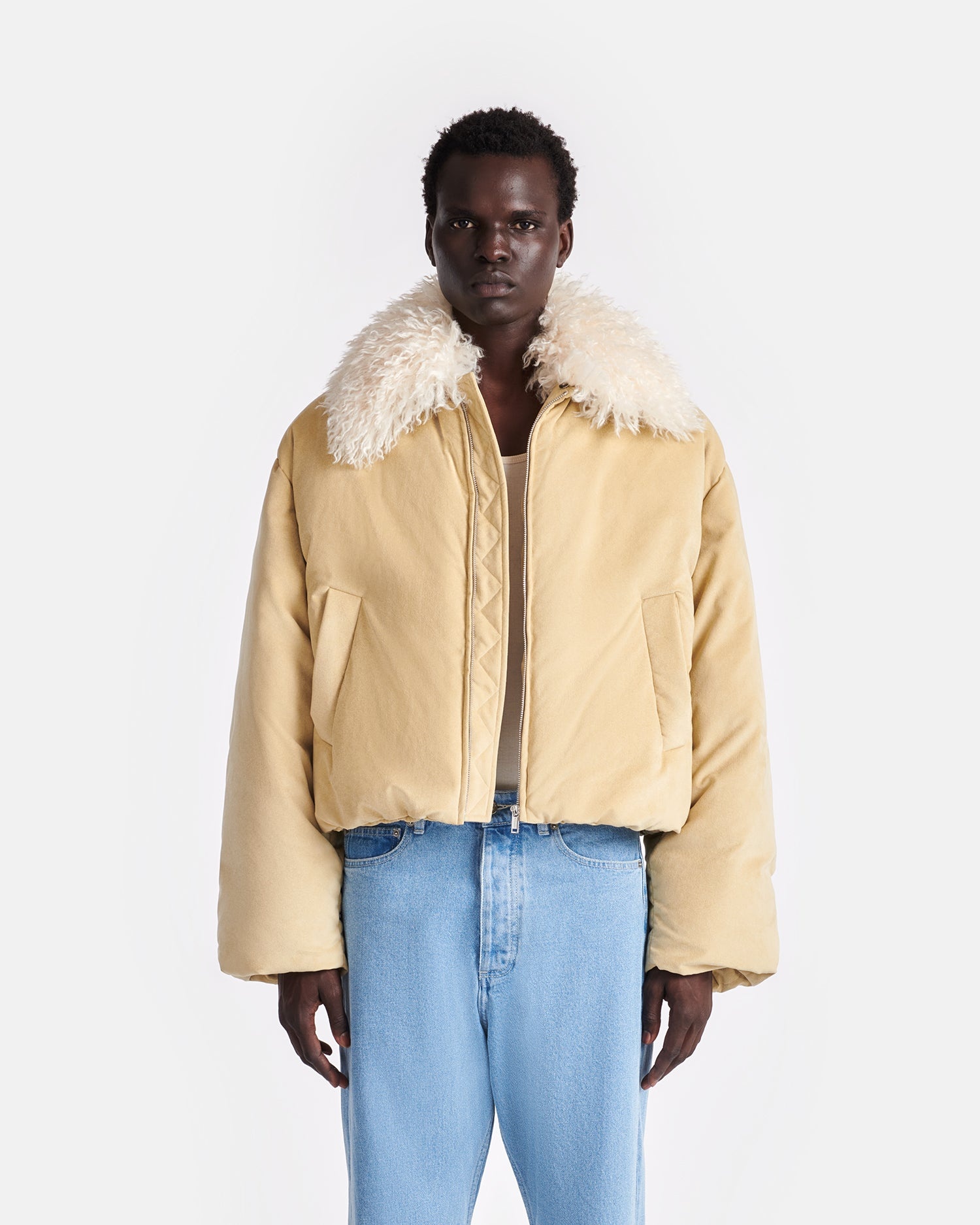 Alt-Suede and Faux-Fur Jacket - 5
