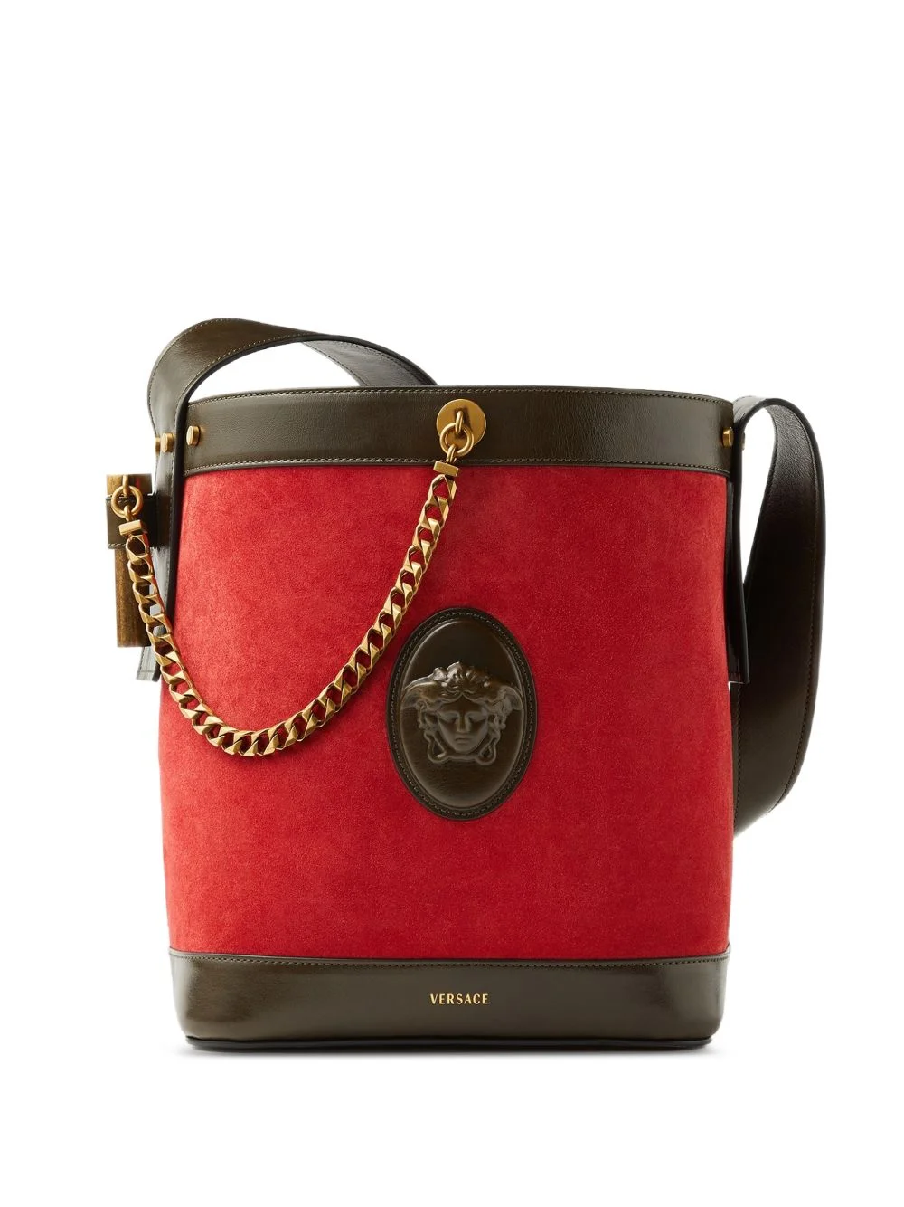 Pivot small suede bucket bag - 1